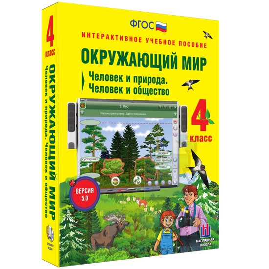 Интерактивное пособие Окружающий мир 4 класс. Человек и природа. Человек и общество
